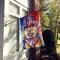 Edge Collections - 28" X 40" - Multicolor - Chow Chow Large Patriotic American Flag - 1 Piece